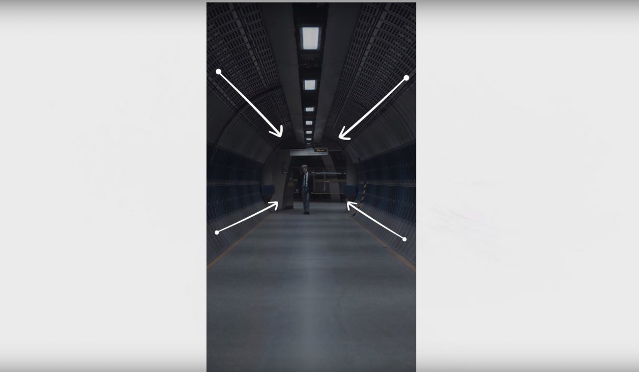 leading lines can be helpful when shooting a vertical video